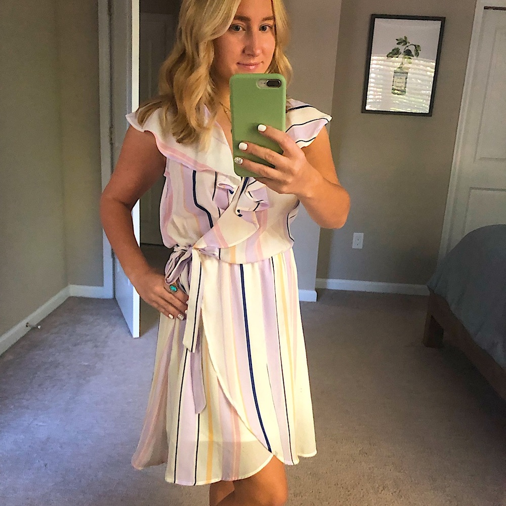 Pastel wrap dress